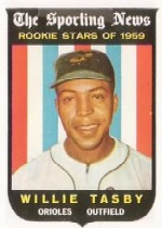 1959 Topps Baseball Cards      143     Willie Tasby RS RC
